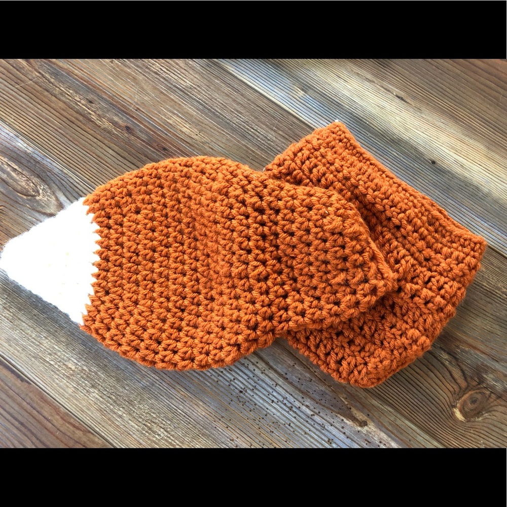 Handmade Crochet Infant Fox Costume - Picture 4 of 7
